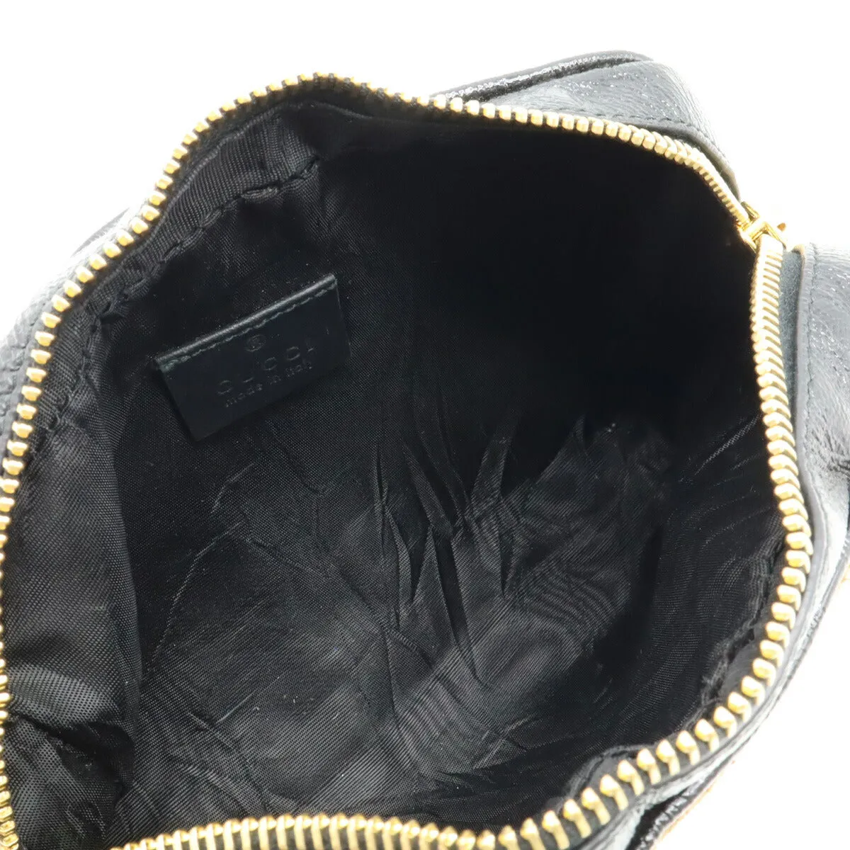 Gucci Ophidia Suede Patent Leather Shoulder Bag