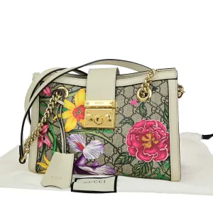 Gucci Padlock  Canvas Shoulder Bag ()