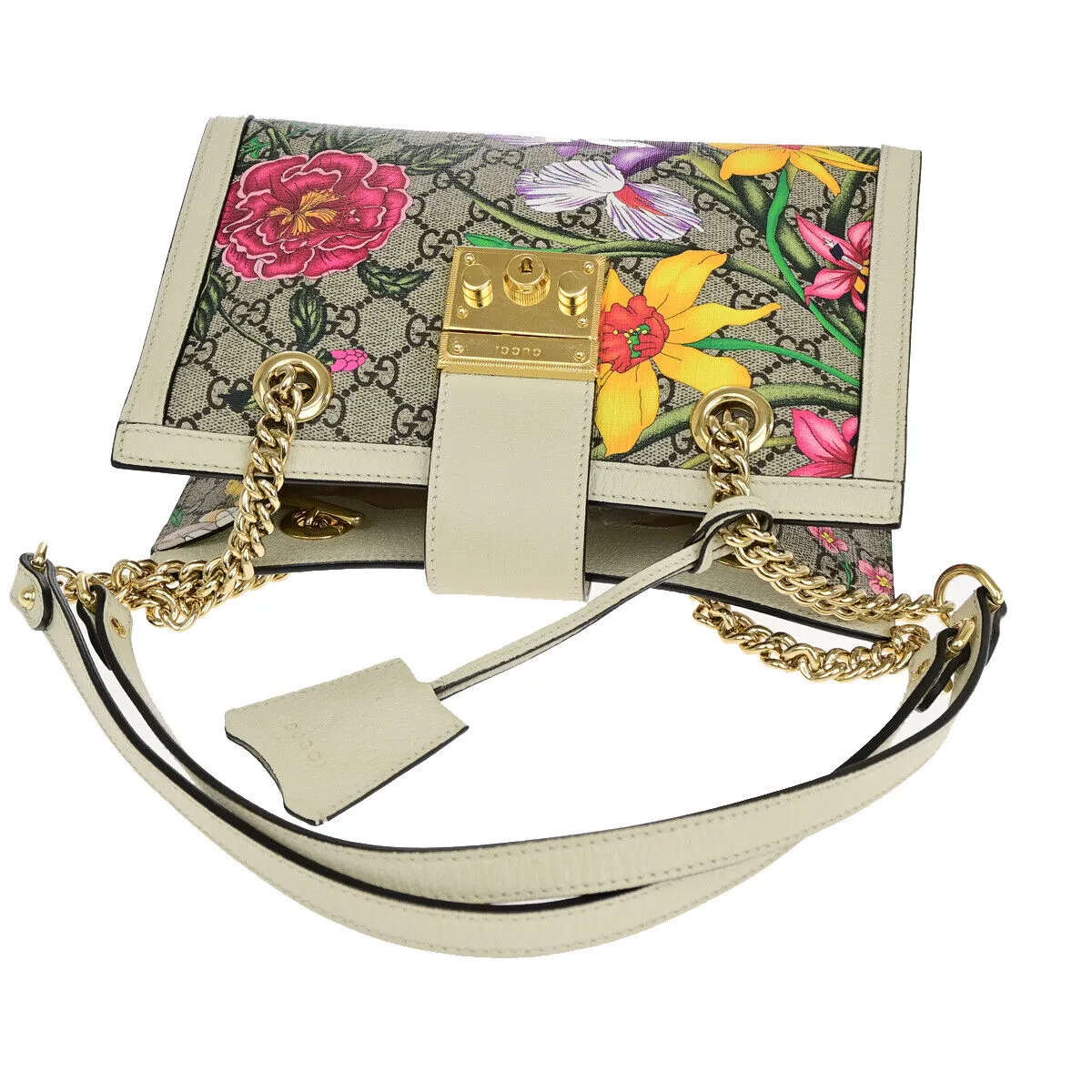 Gucci Padlock  Canvas Shoulder Bag ()