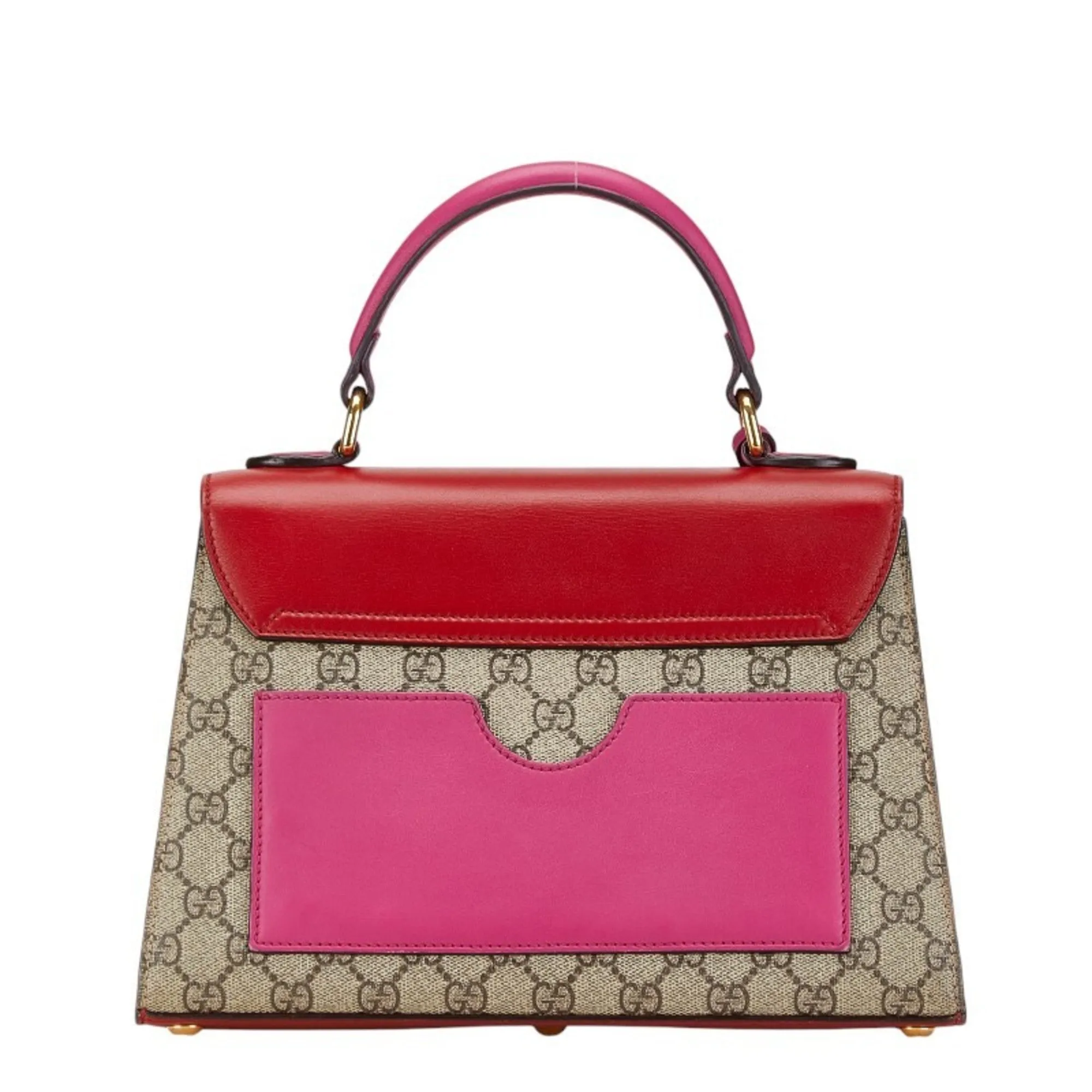 Gucci  pink  Color Pvc Leather Handbag Shoulder Bag (Pre-Owned)