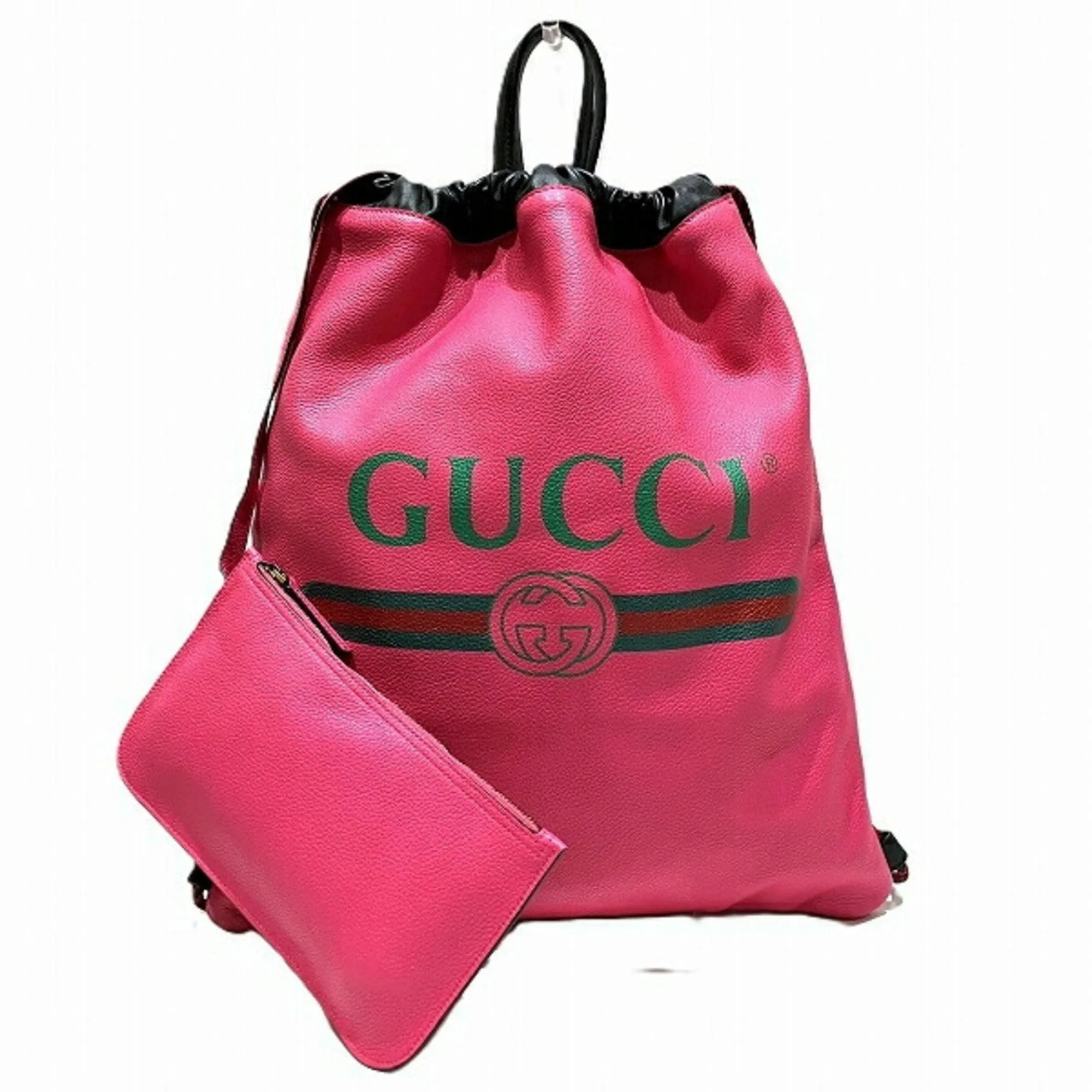 Gucci Pink Leather Backpack ()