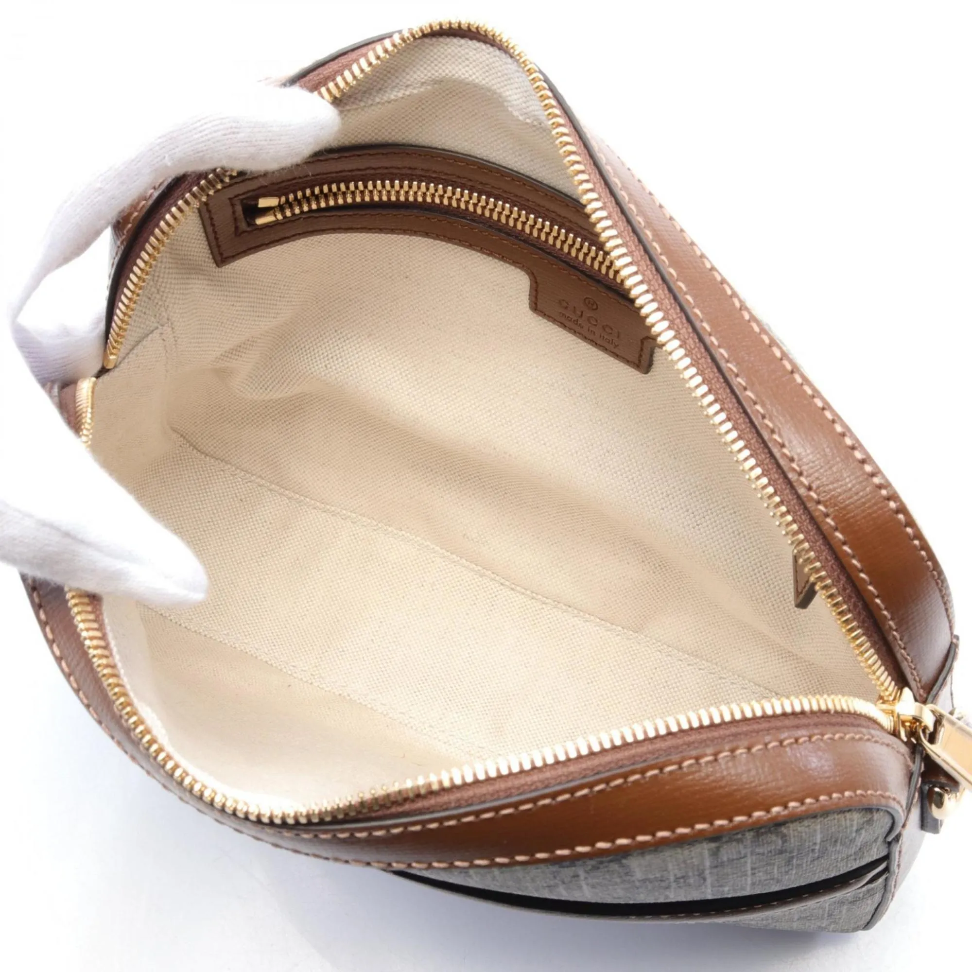 Gucci   Pvc Coated Canvas Leather Shoulder Bag (Pre-Owned)