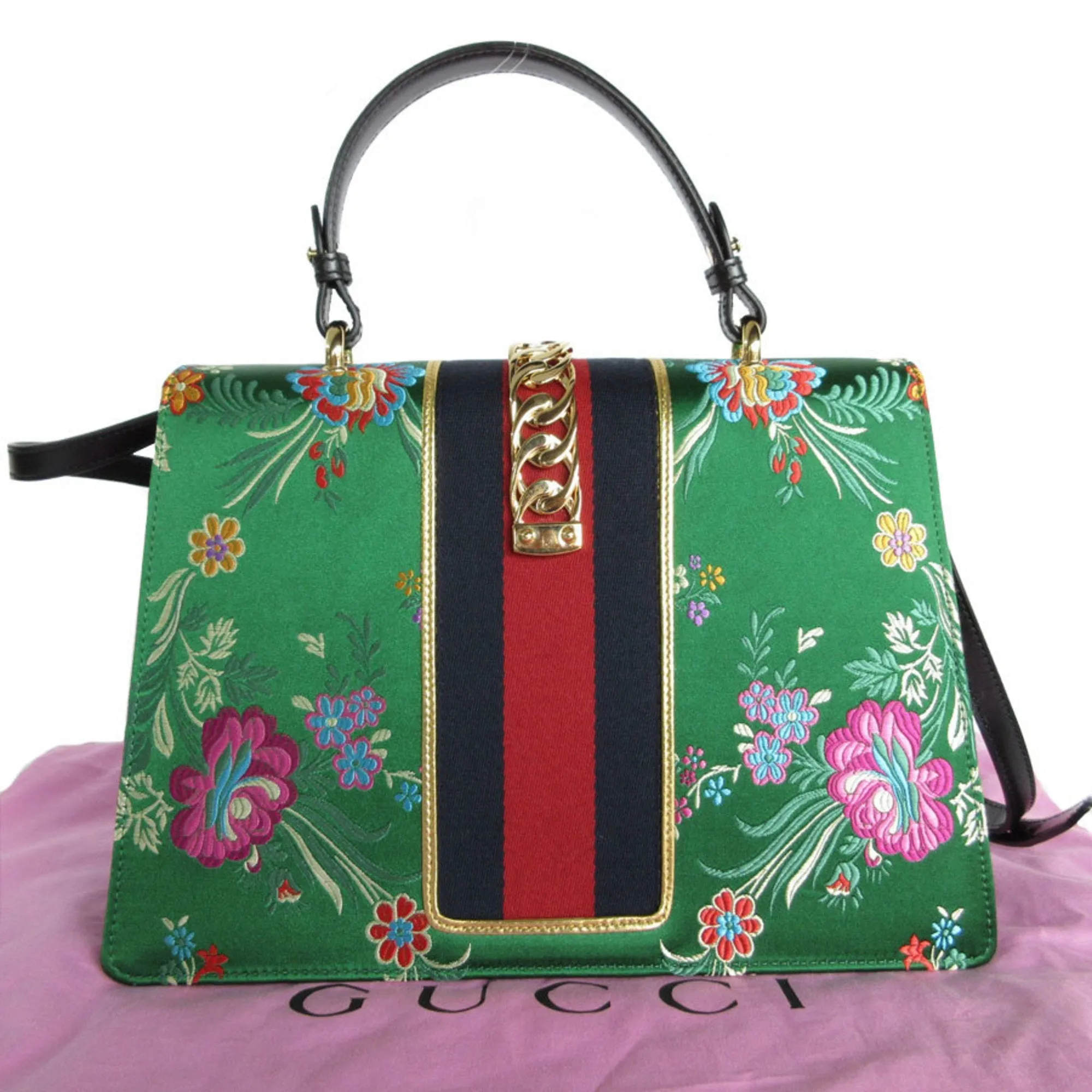 Gucci   Satin Handbag Shoulder Bag (Pre-Owned)