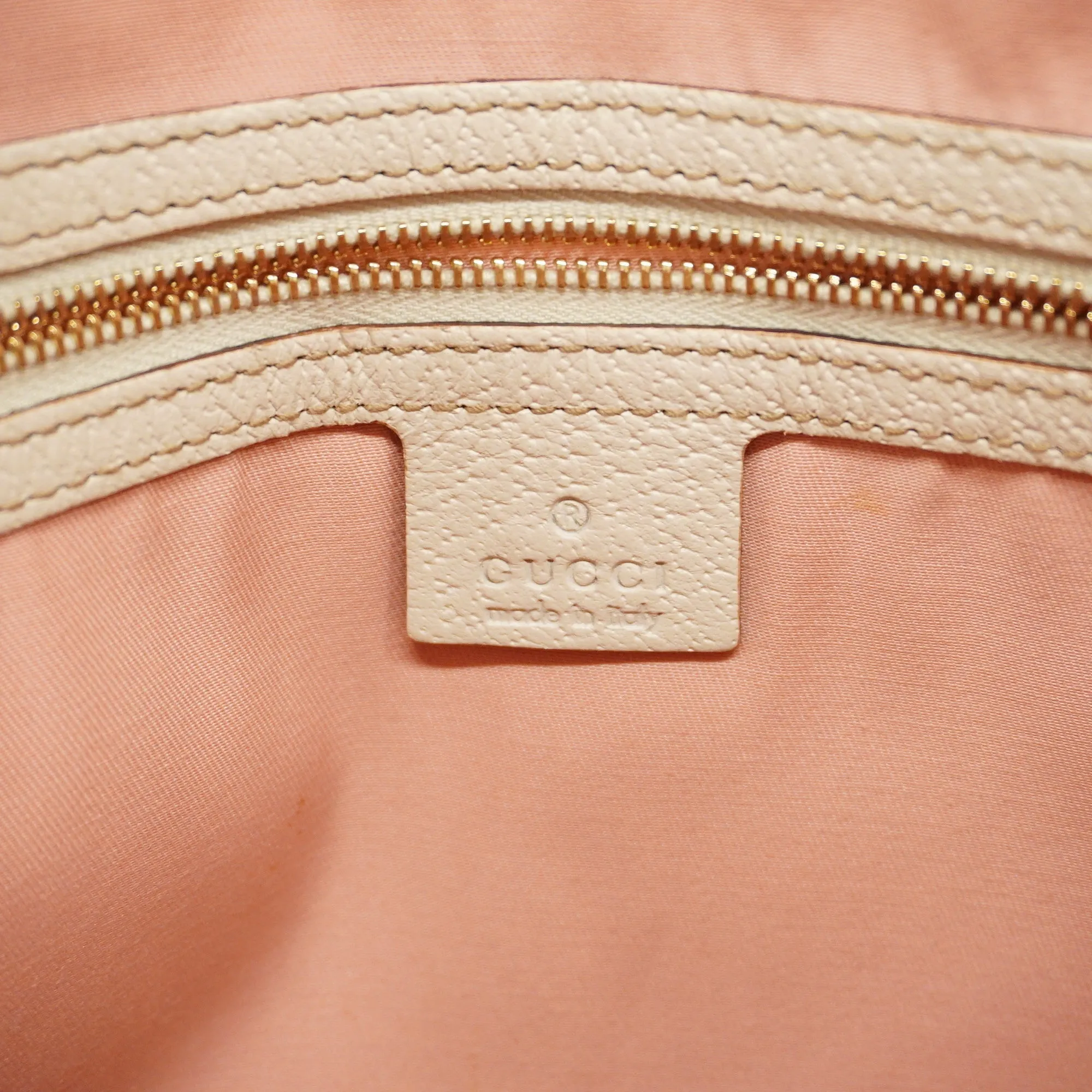 GUCCI  Sherry Line 144388 Women's GG Canvas,Leather Shoulder Bag Ivory,Pink