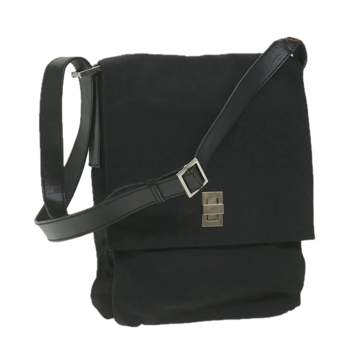 Gucci Shoulder Bag Canvas Black