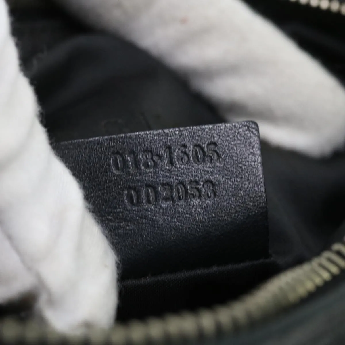 GUCCI Shoulder Bag Canvas Leather Black  55414