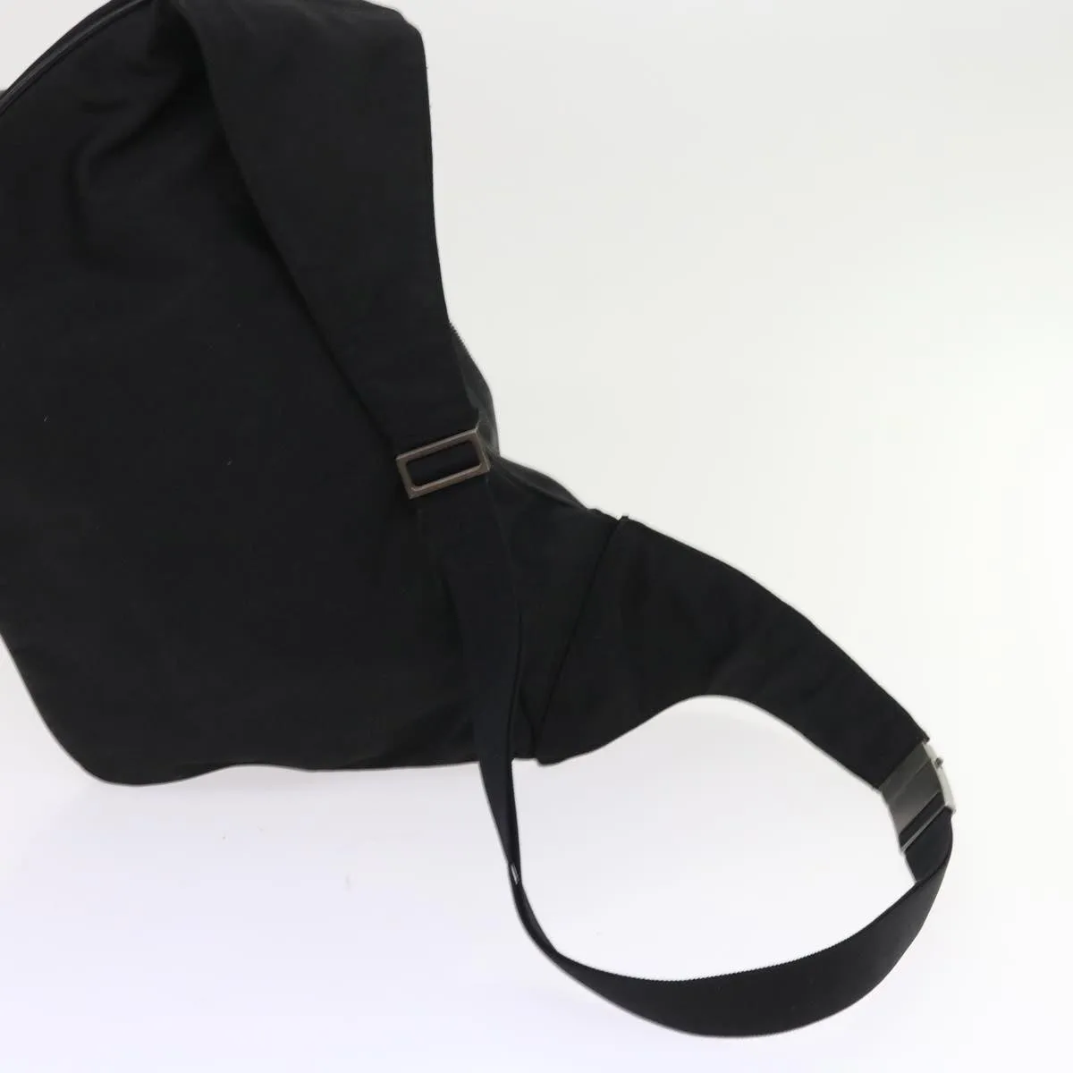 GUCCI Shoulder Bag Canvas Leather Black  55414