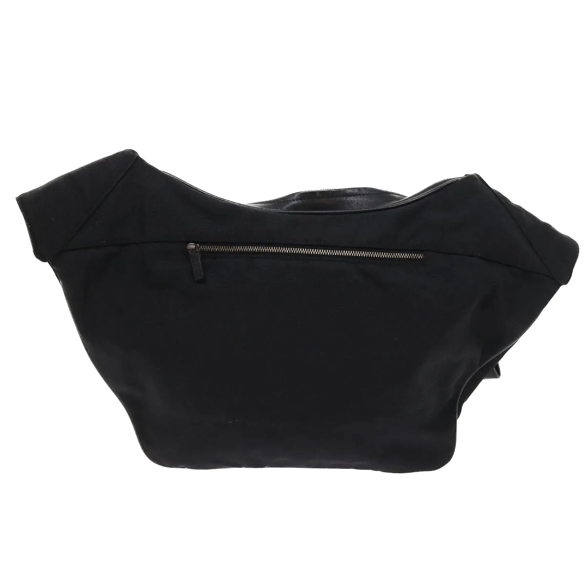 GUCCI Shoulder Bag Canvas Leather Black  55414