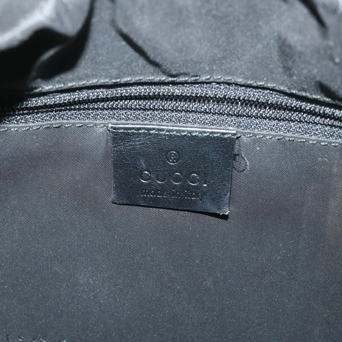 GUCCI Shoulder Bag Canvas Leather Black  ep1875