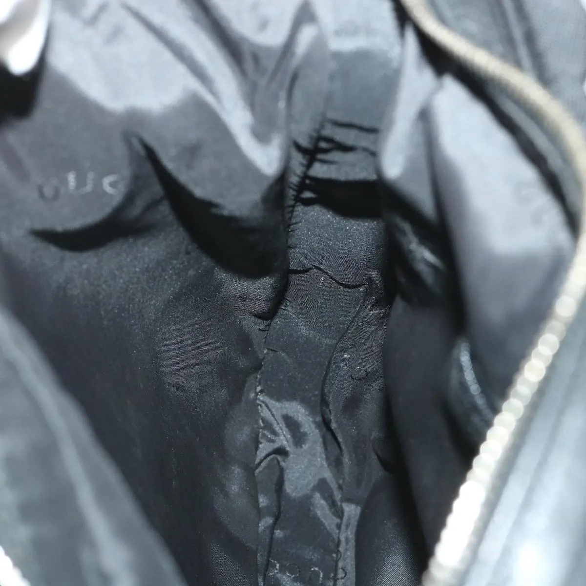 GUCCI Shoulder Bag Canvas Leather Black  ep1875