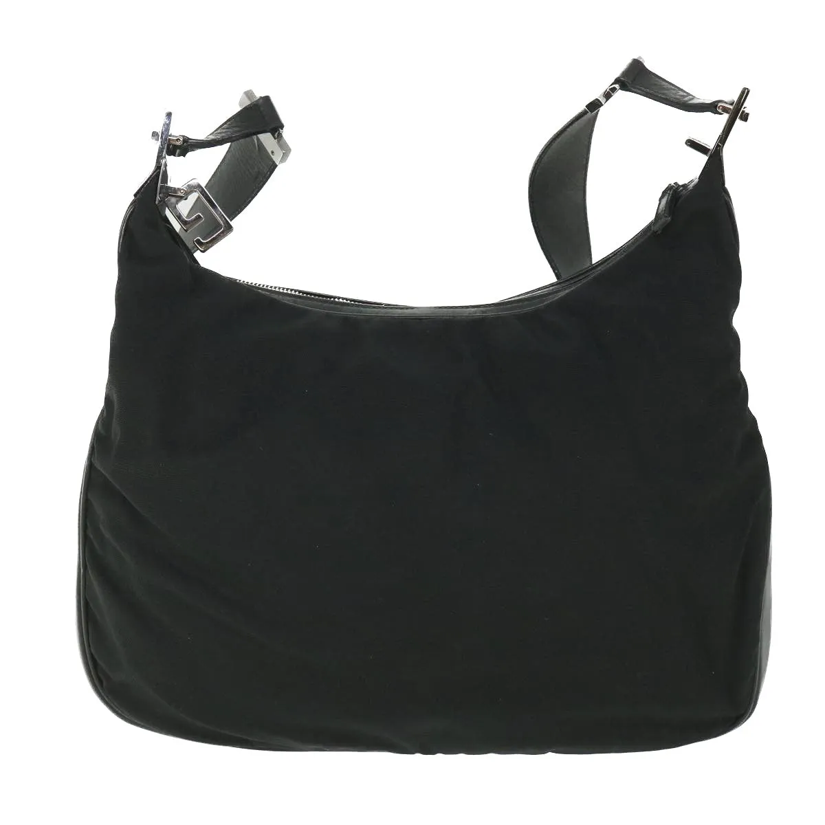 GUCCI Shoulder Bag Canvas Leather Black  ep1875