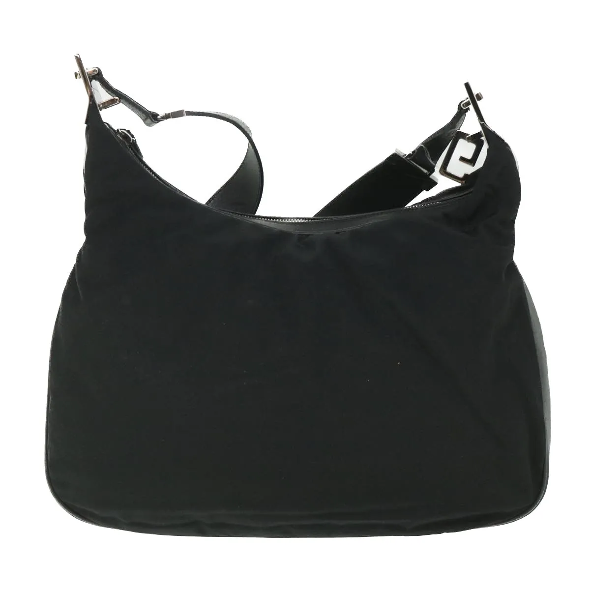 GUCCI Shoulder Bag Canvas Leather Black  ep1875