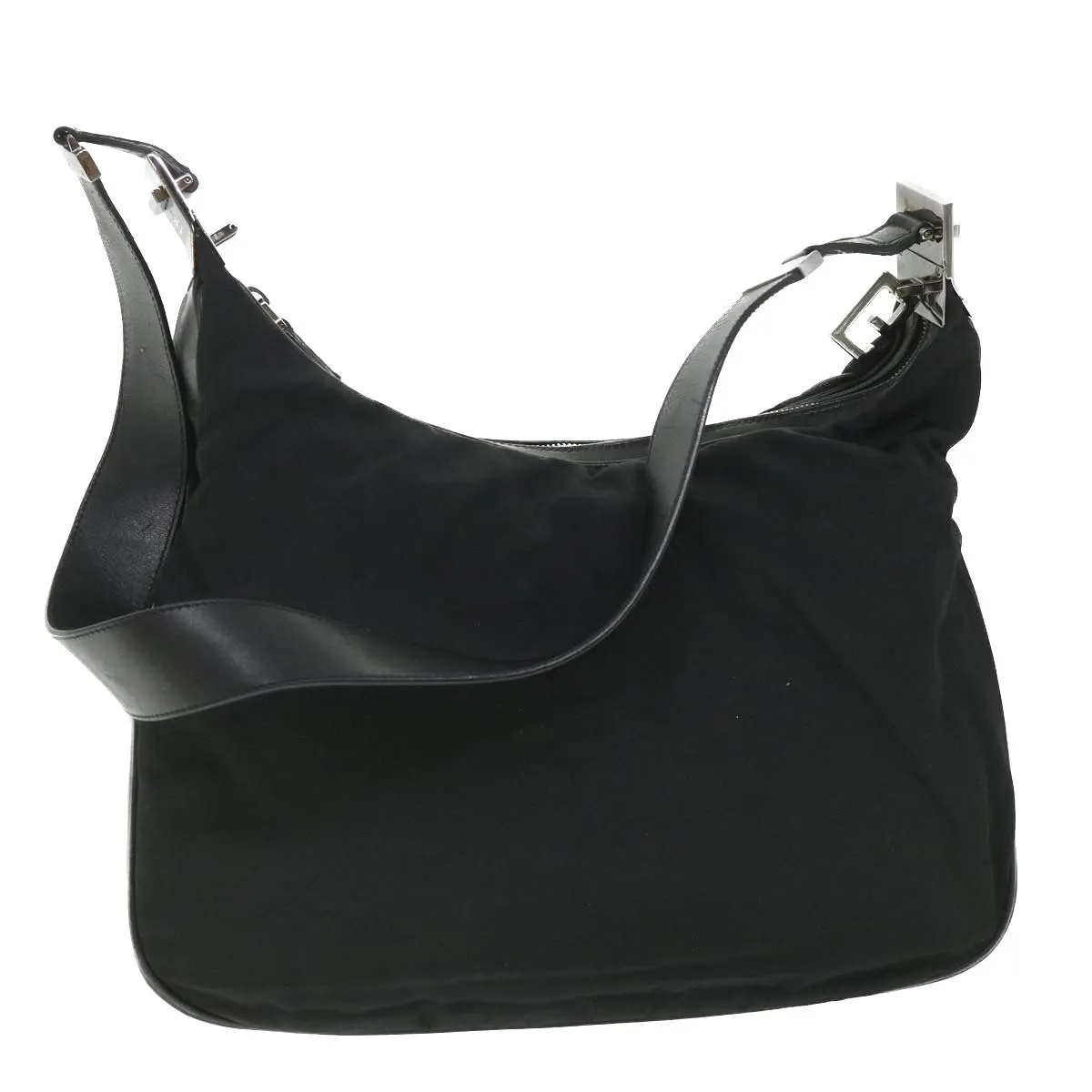 GUCCI Shoulder Bag Canvas Leather Black  ep1875