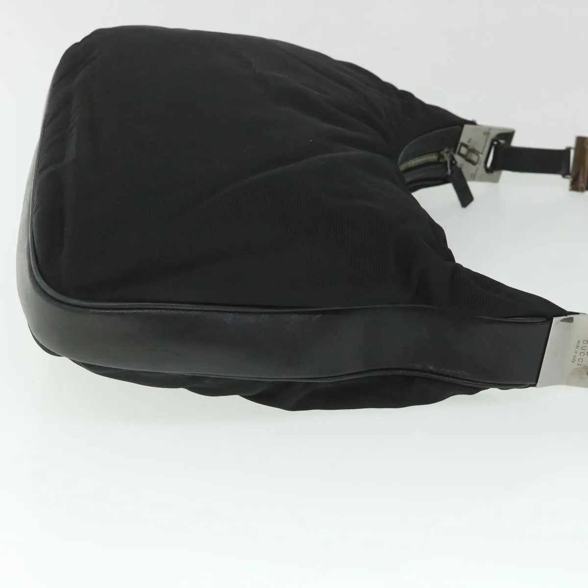 GUCCI Shoulder Bag Canvas Leather Black  ep1875