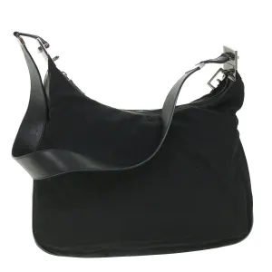 GUCCI Shoulder Bag Canvas Leather Black  ep1875