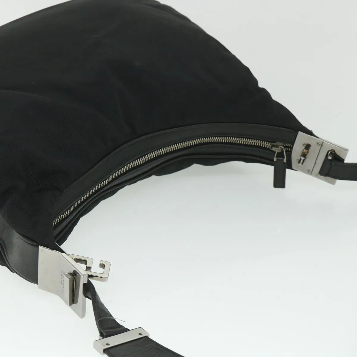 GUCCI Shoulder Bag Canvas Leather Black  ep1875