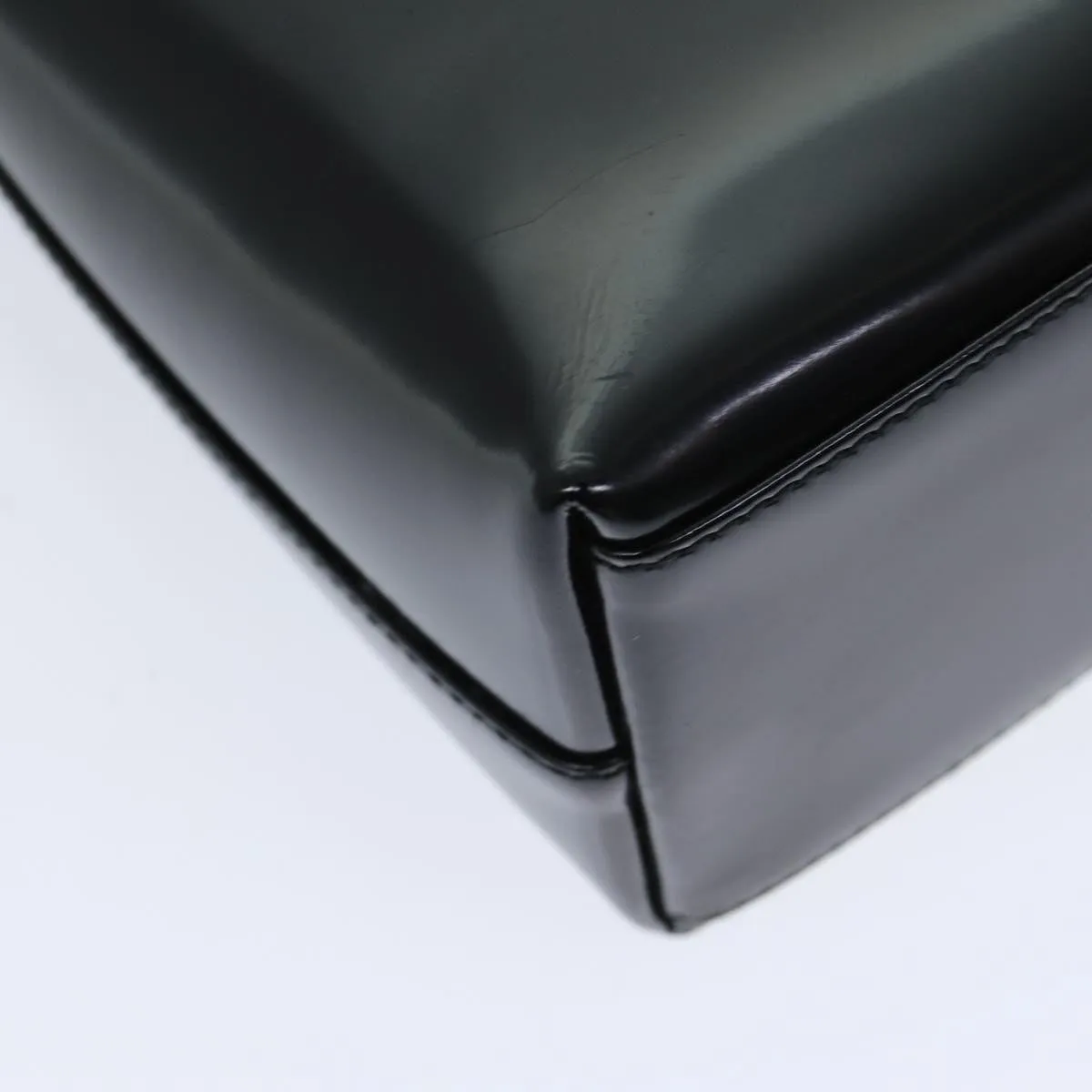 GUCCI Shoulder Bag Enamel Black 001 3444 1812  13332