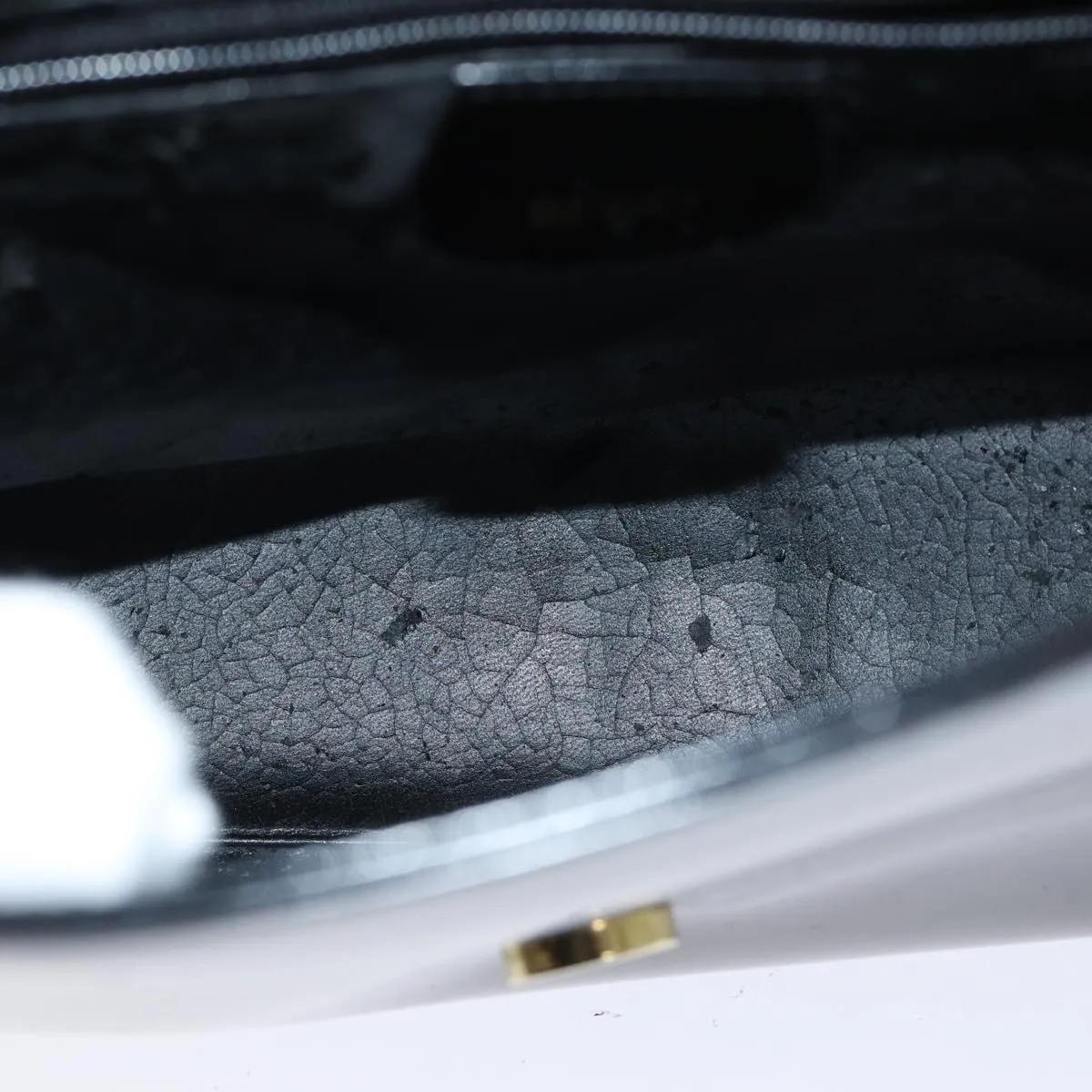 GUCCI Shoulder Bag Enamel Black 001 3444 1812  13332