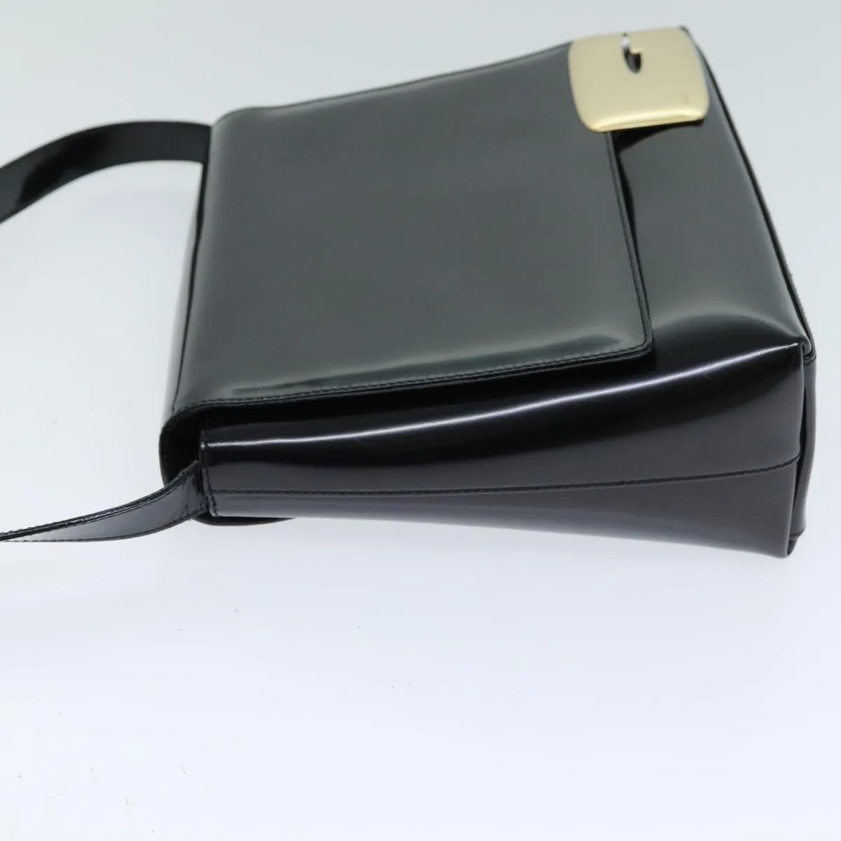 GUCCI Shoulder Bag Enamel Black 001 3444 1812  13332