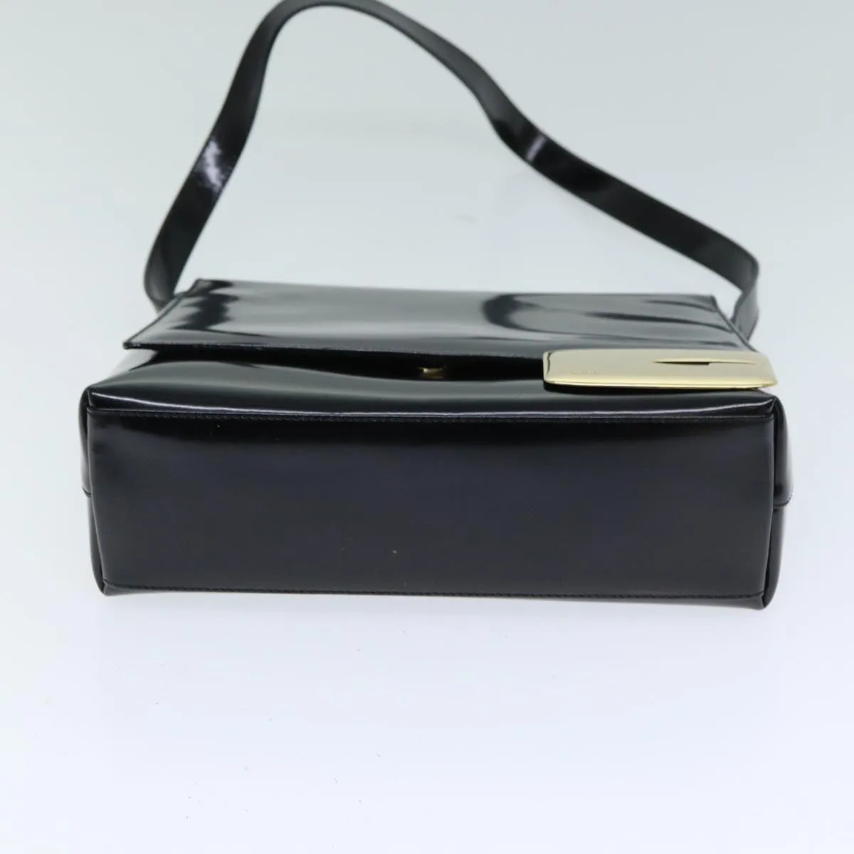 GUCCI Shoulder Bag Enamel Black 001 3444 1812  13332