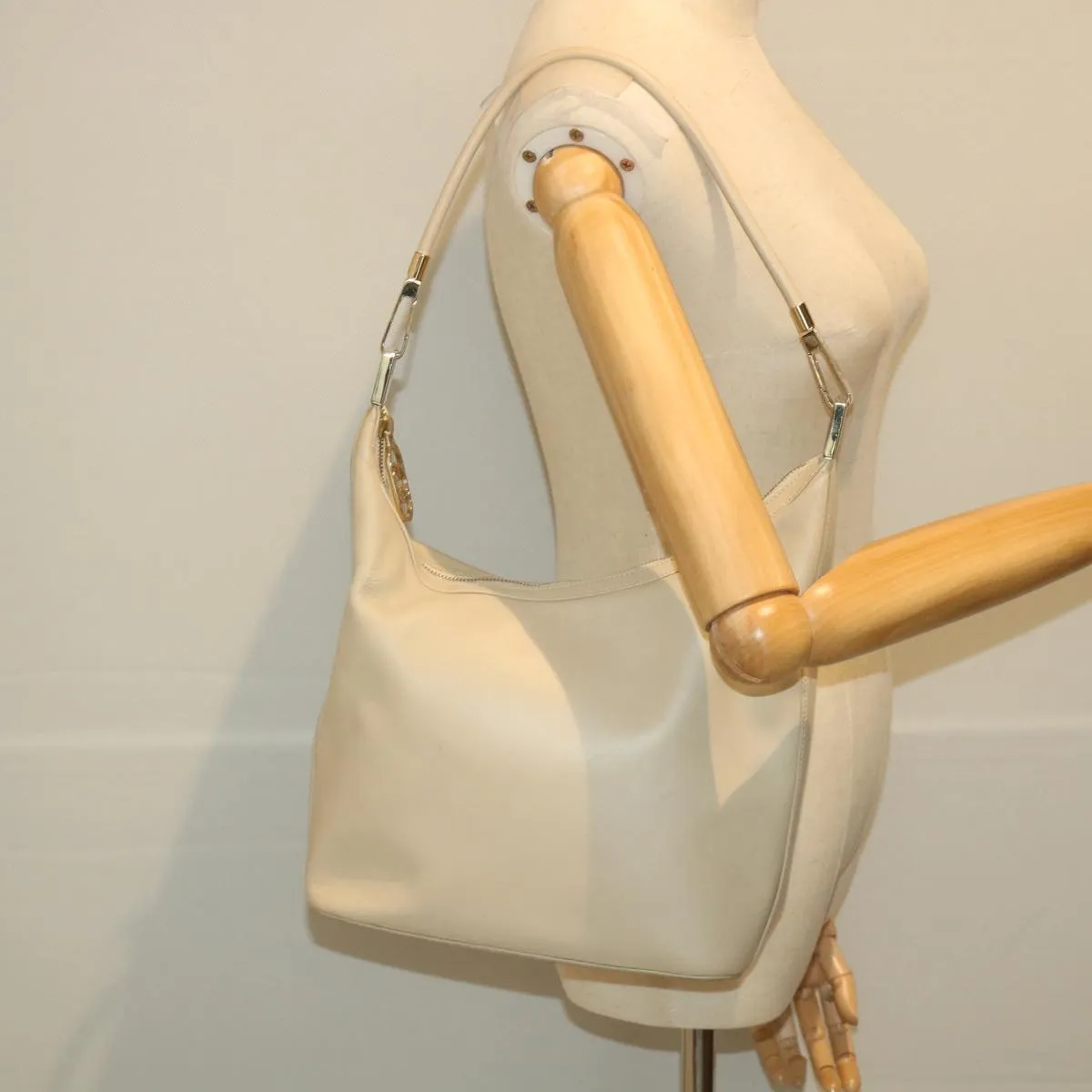 GUCCI Shoulder Bag Leather Beige 001 3814 203419  58412