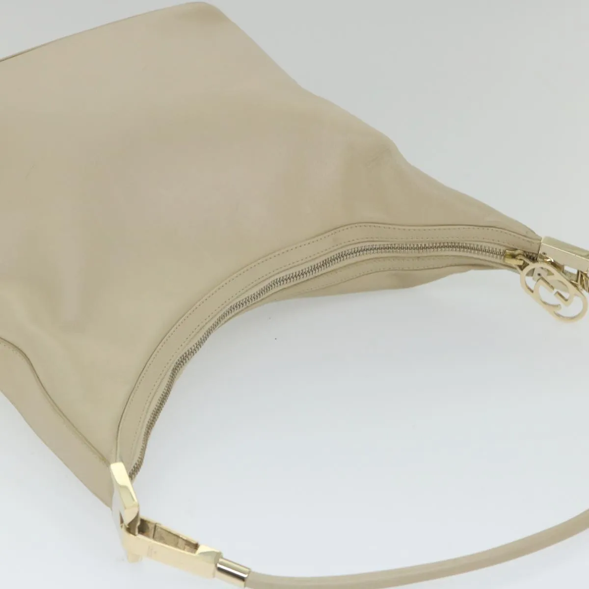 GUCCI Shoulder Bag Leather Beige 001 3814 203419  58412
