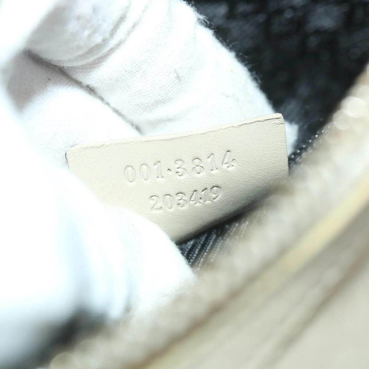 GUCCI Shoulder Bag Leather Beige 001 3814 203419  58412