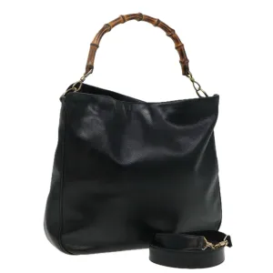 GUCCI Shoulder Bag Leather Black 001 0166 1577  75955