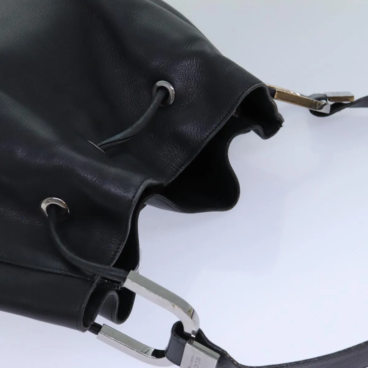 GUCCI Shoulder Bag Leather Black 001 3746  13467