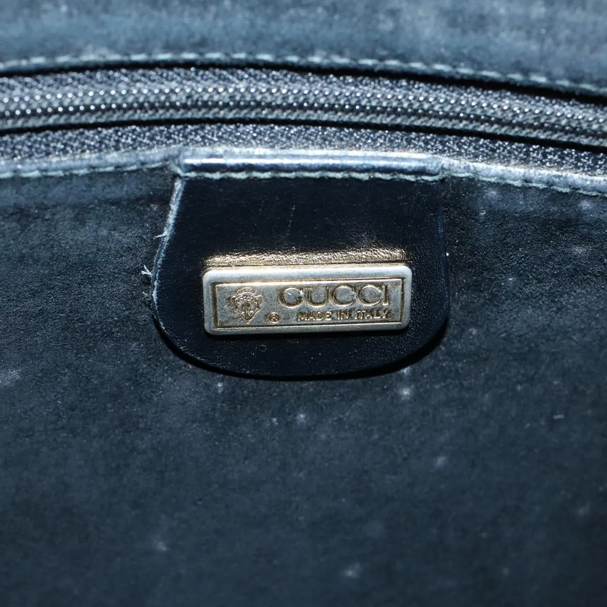 GUCCI Shoulder Bag Leather Black  ar10481