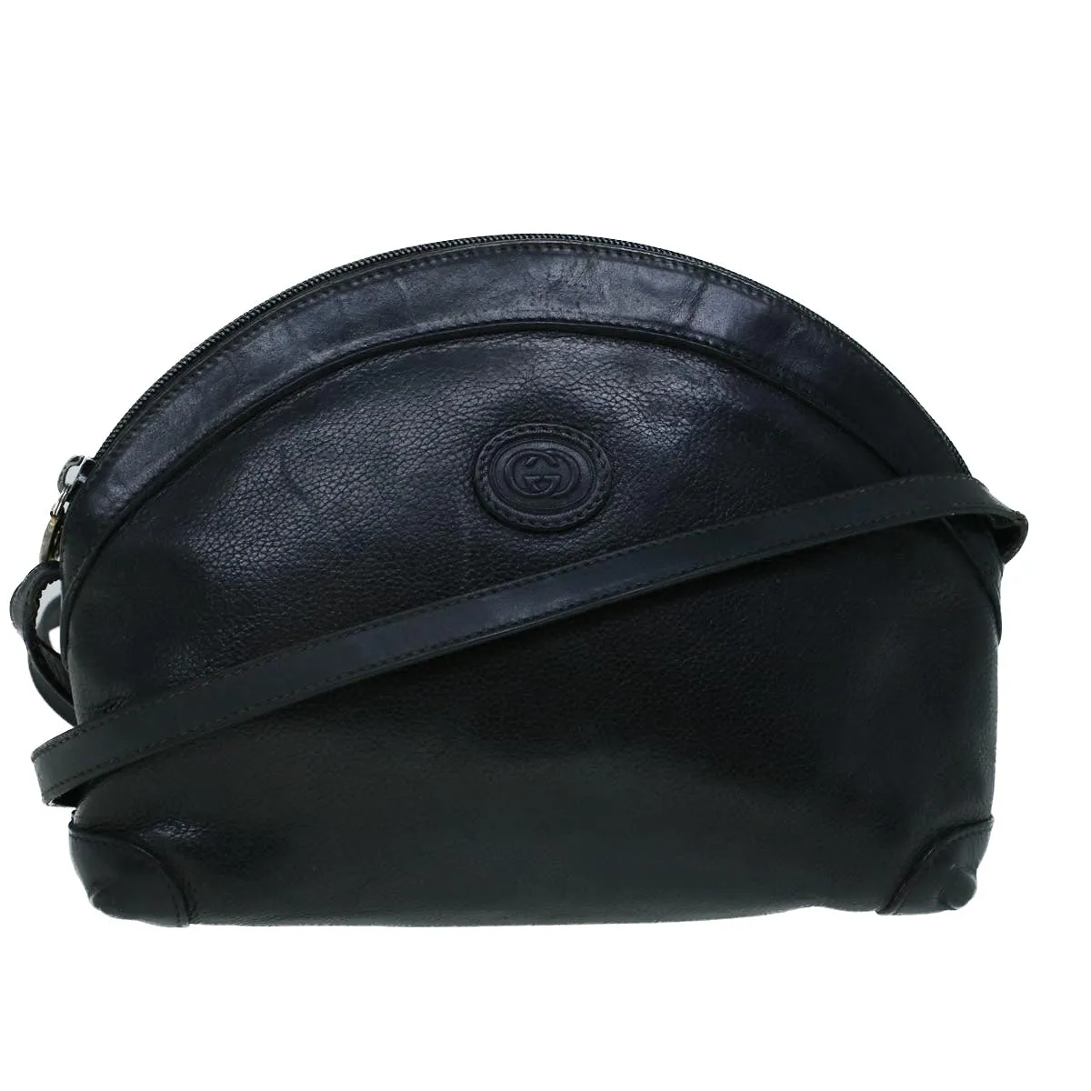 GUCCI Shoulder Bag Leather Black  ar10481