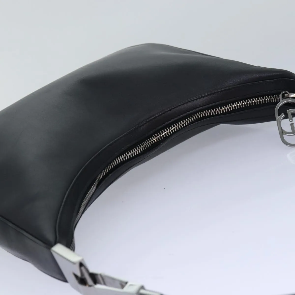GUCCI Shoulder Bag Leather Black Silver 001 3812  ep5165