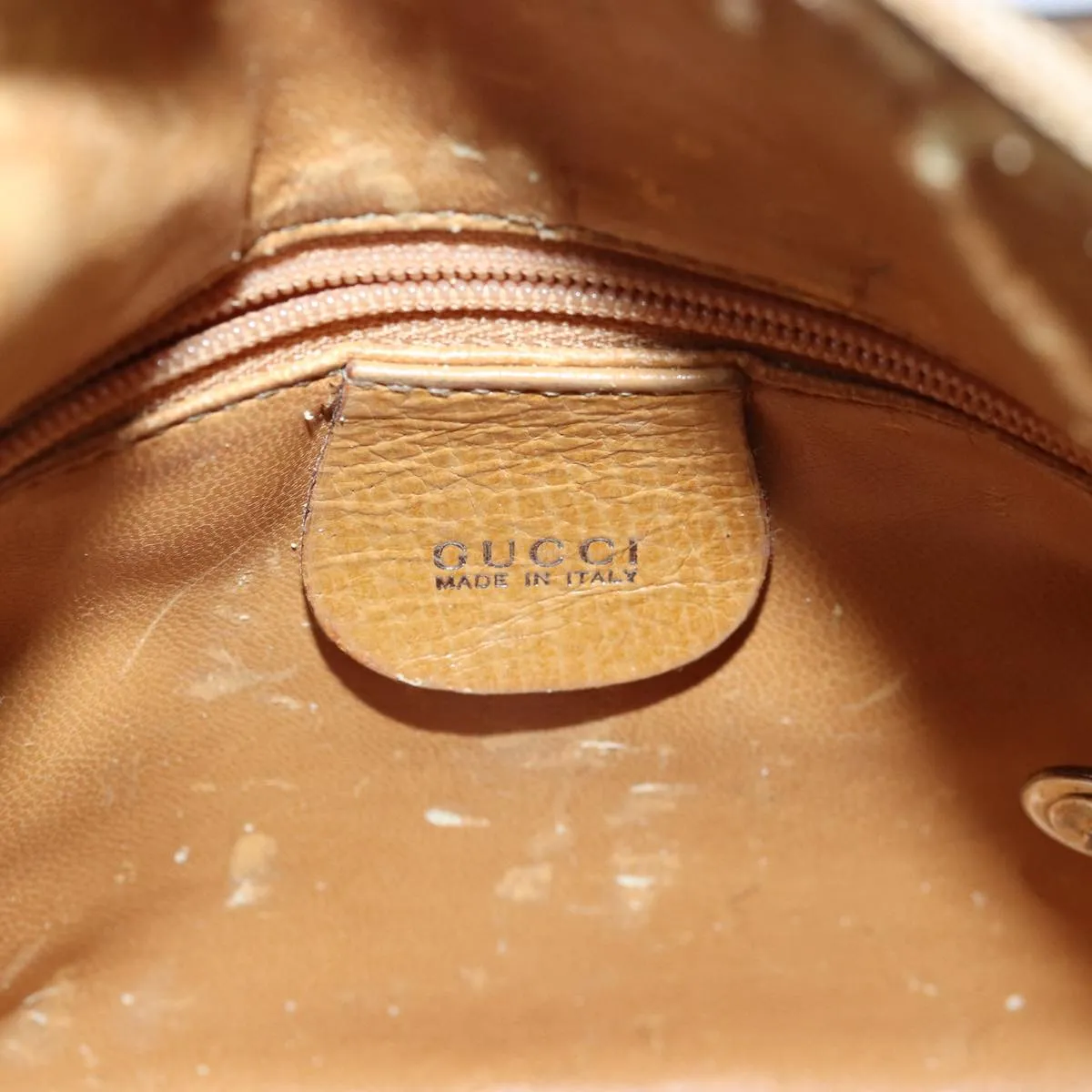 GUCCI Shoulder Bag Leather Yellow 001 2058  81846