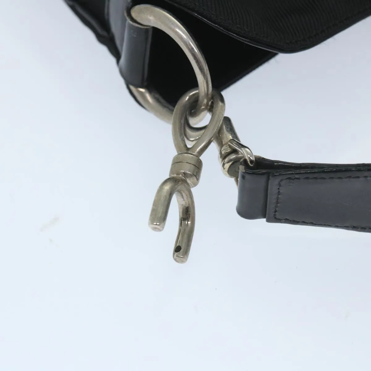 GUCCI Shoulder Bag Nylon Black 001 1998 1577  fm2876