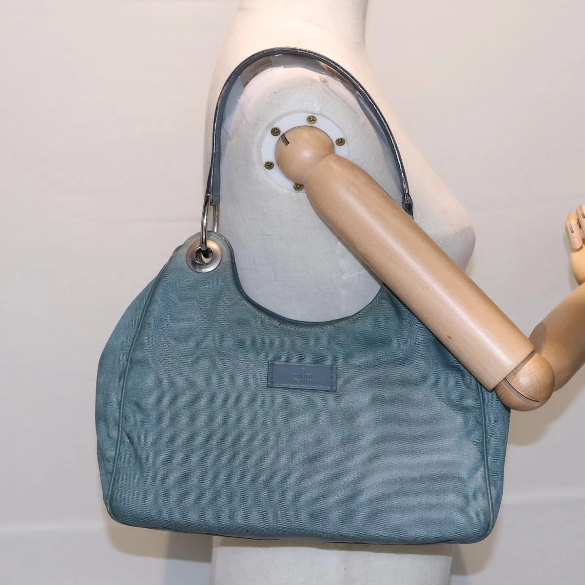GUCCI Shoulder Bag Nylon Outlet Light Blue 244342  83813