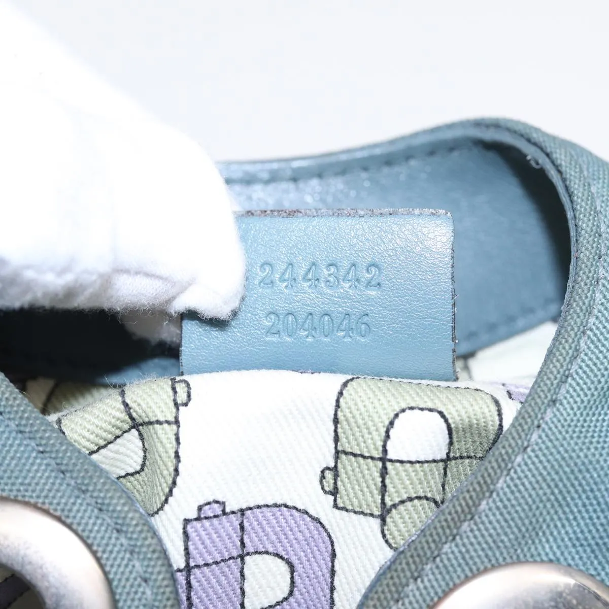 GUCCI Shoulder Bag Nylon Outlet Light Blue 244342  83813