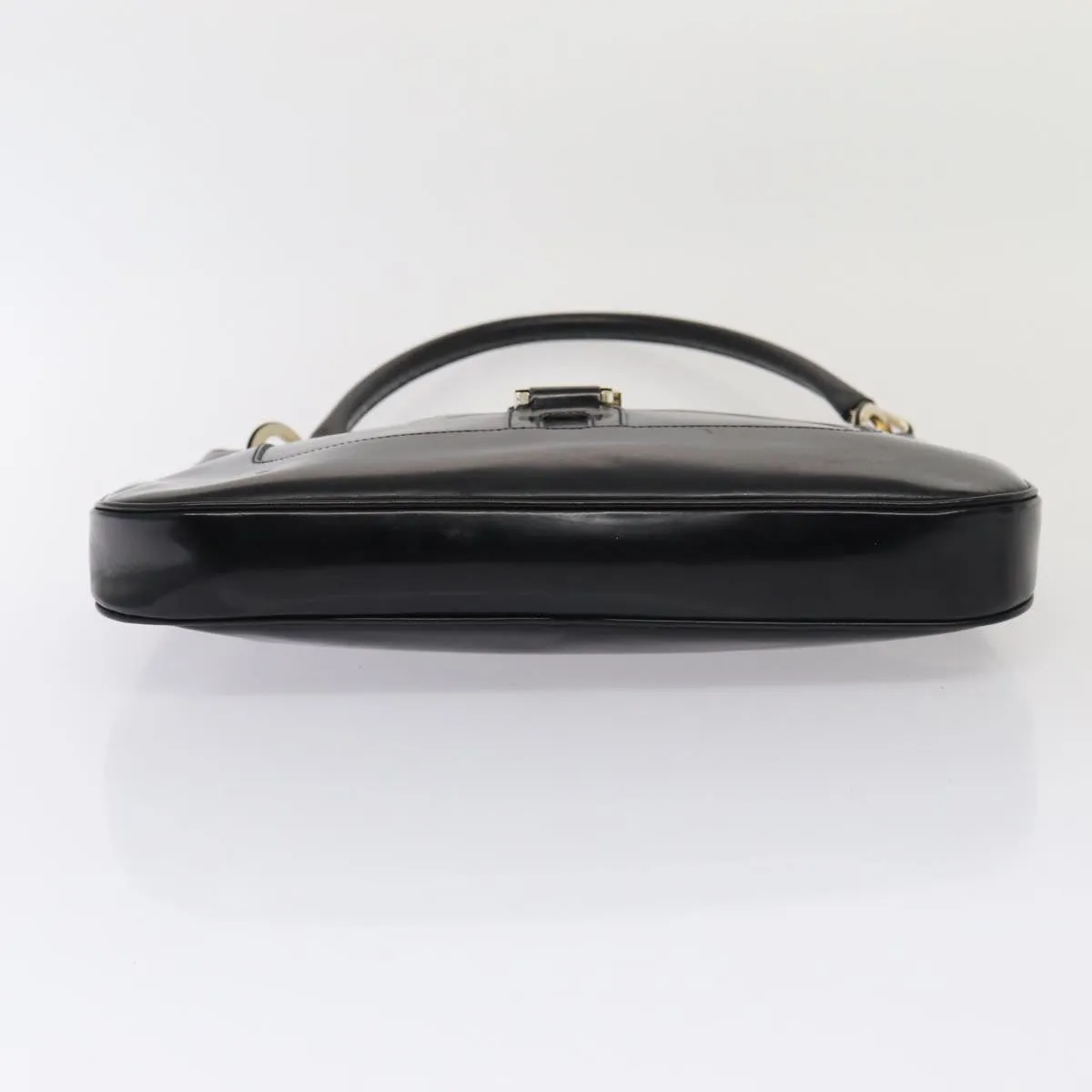 GUCCI Shoulder Bag Patent leather Black Gold 001 4149 1936