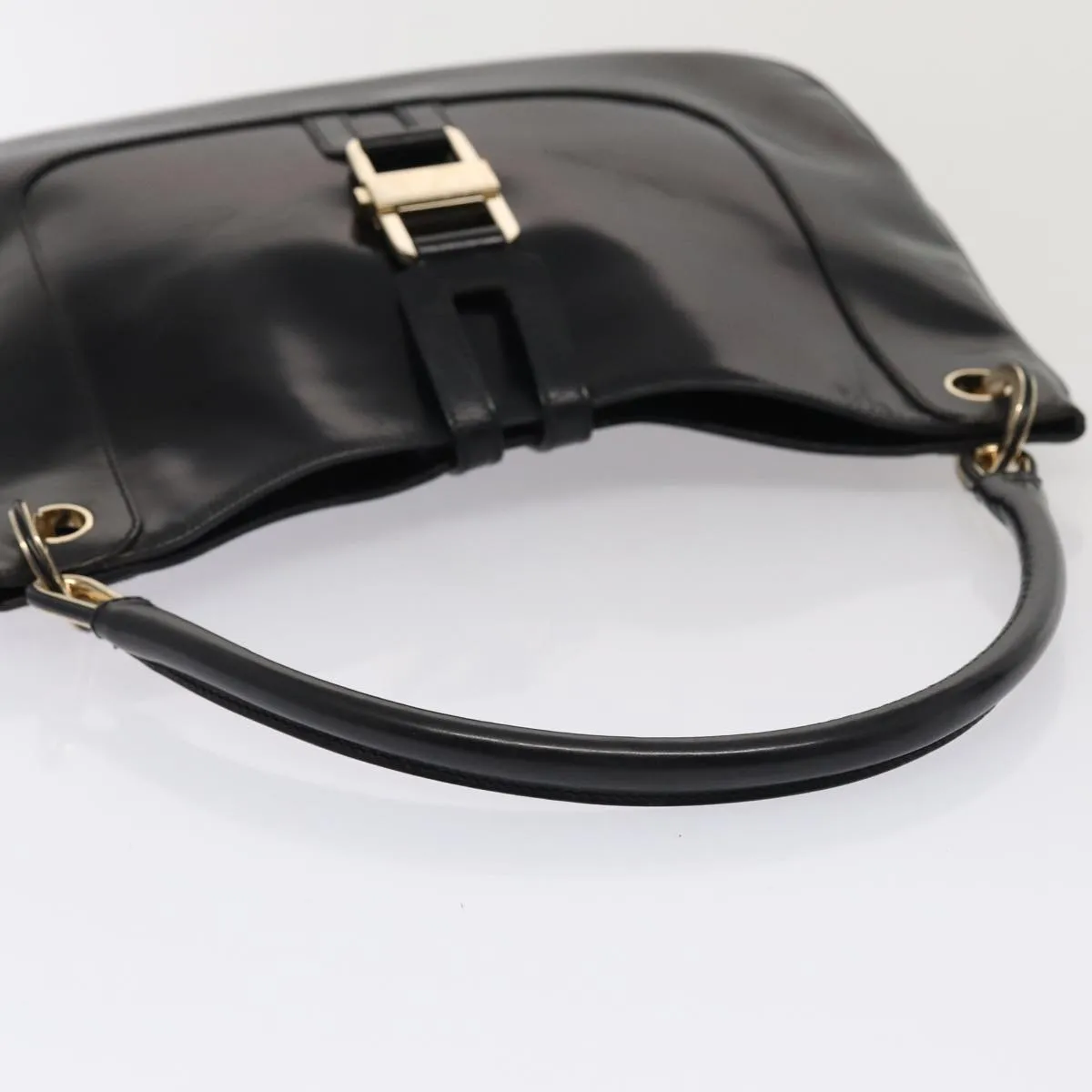 GUCCI Shoulder Bag Patent leather Black Gold 001 4149 1936