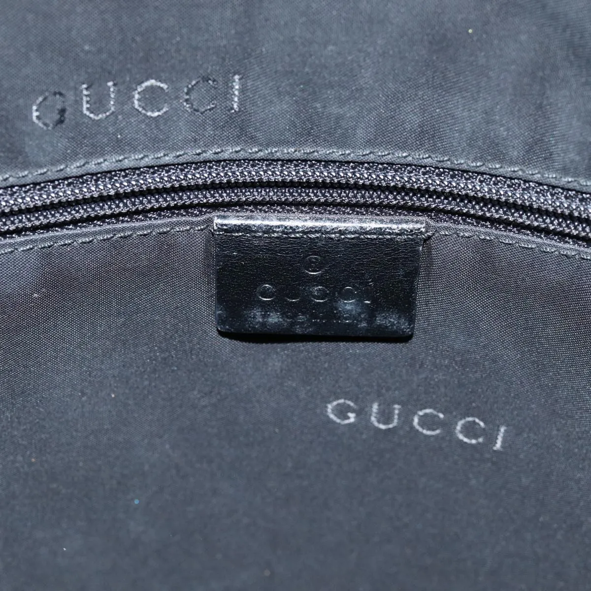 GUCCI Shoulder Bag Suede Black 001 3770  76389