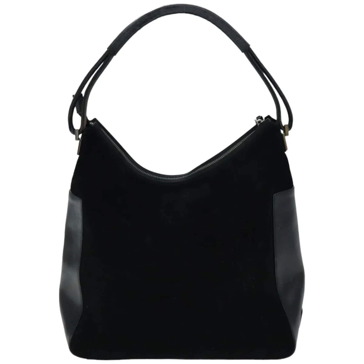 GUCCI Shoulder Bag Suede Black 001 3770  76389