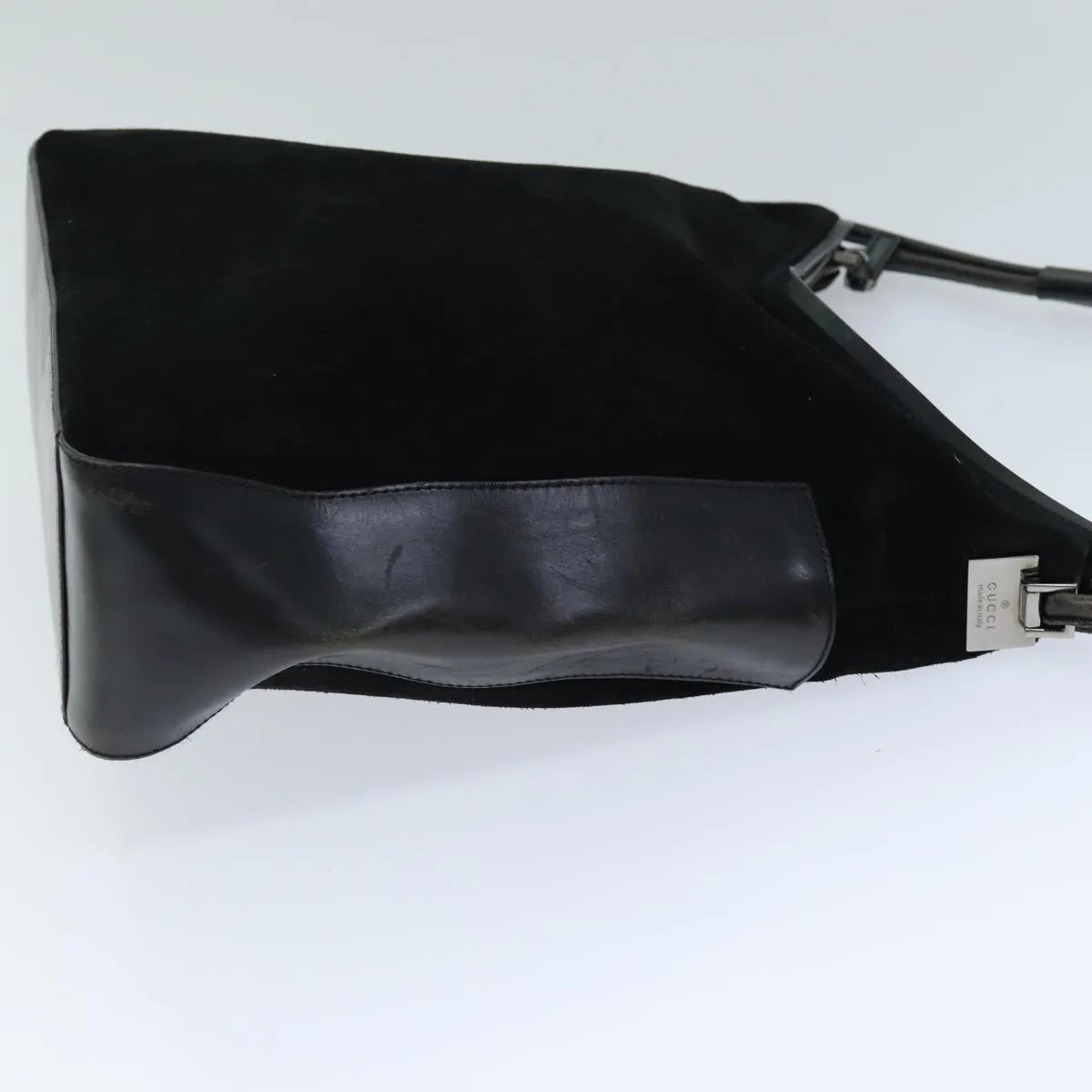 GUCCI Shoulder Bag Suede Black 001 3770  76389
