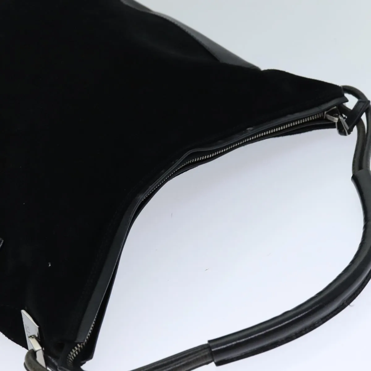 GUCCI Shoulder Bag Suede Black 001 3770  76389