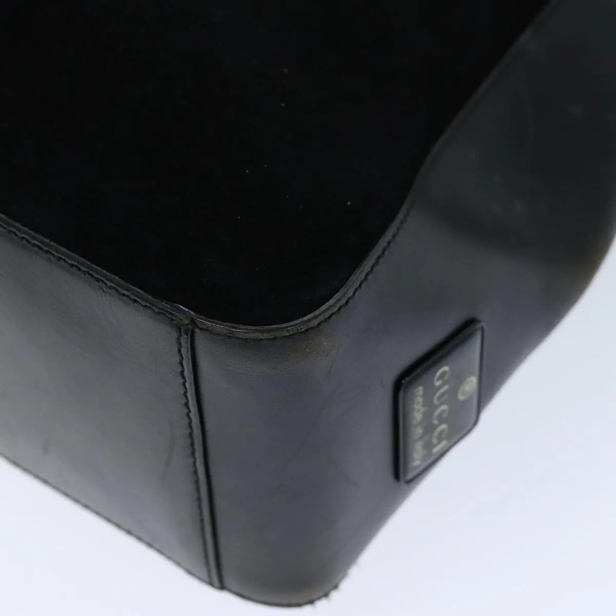 GUCCI Shoulder Bag Suede Black 001 3770  76389
