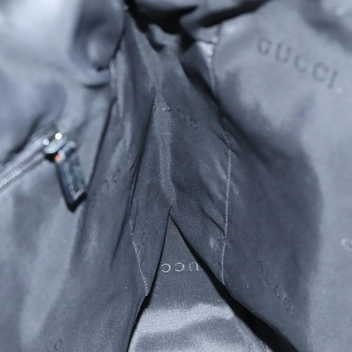 GUCCI Shoulder Bag Suede Black 001 3770  76389