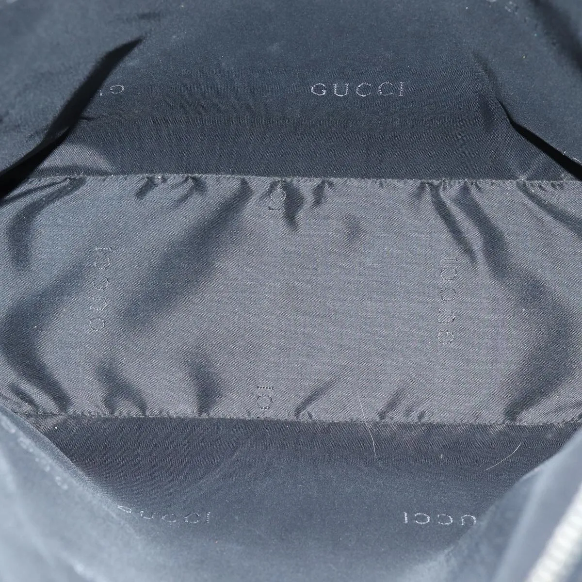 GUCCI Shoulder Bag Suede Black 001 3770  76389