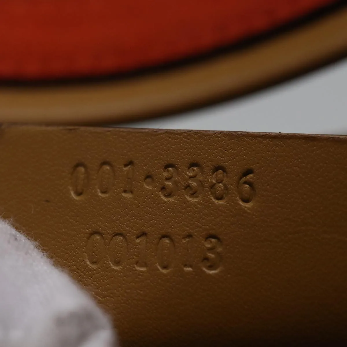 GUCCI Shoulder Bag Suede Orange 001 3386  75992