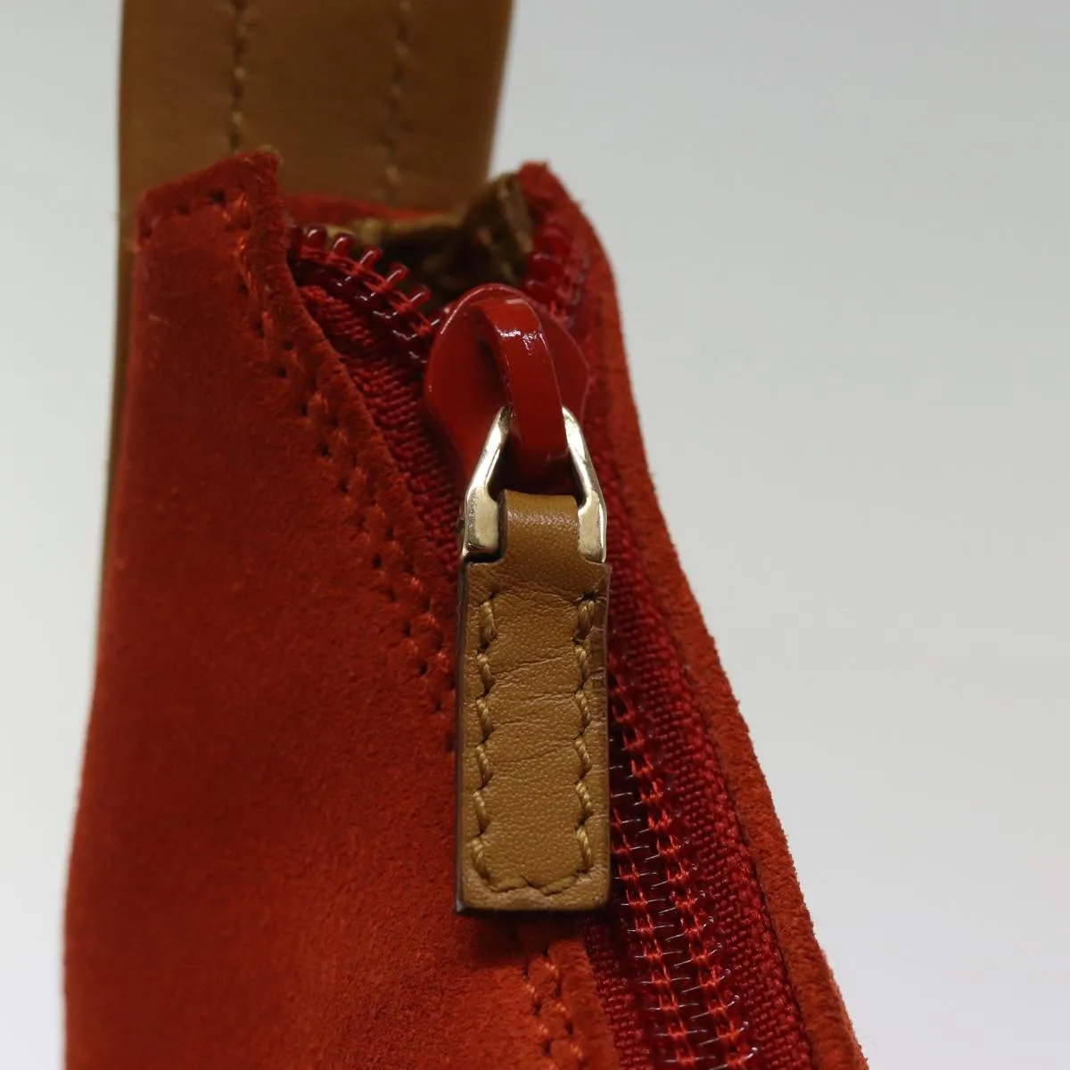 GUCCI Shoulder Bag Suede Orange 001 3386  75992