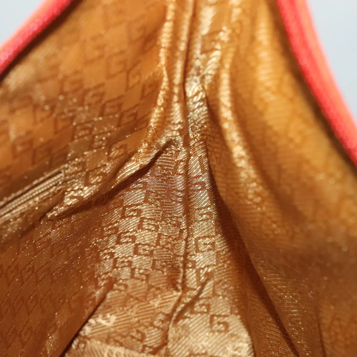 GUCCI Shoulder Bag Suede Orange 001 3386  75992