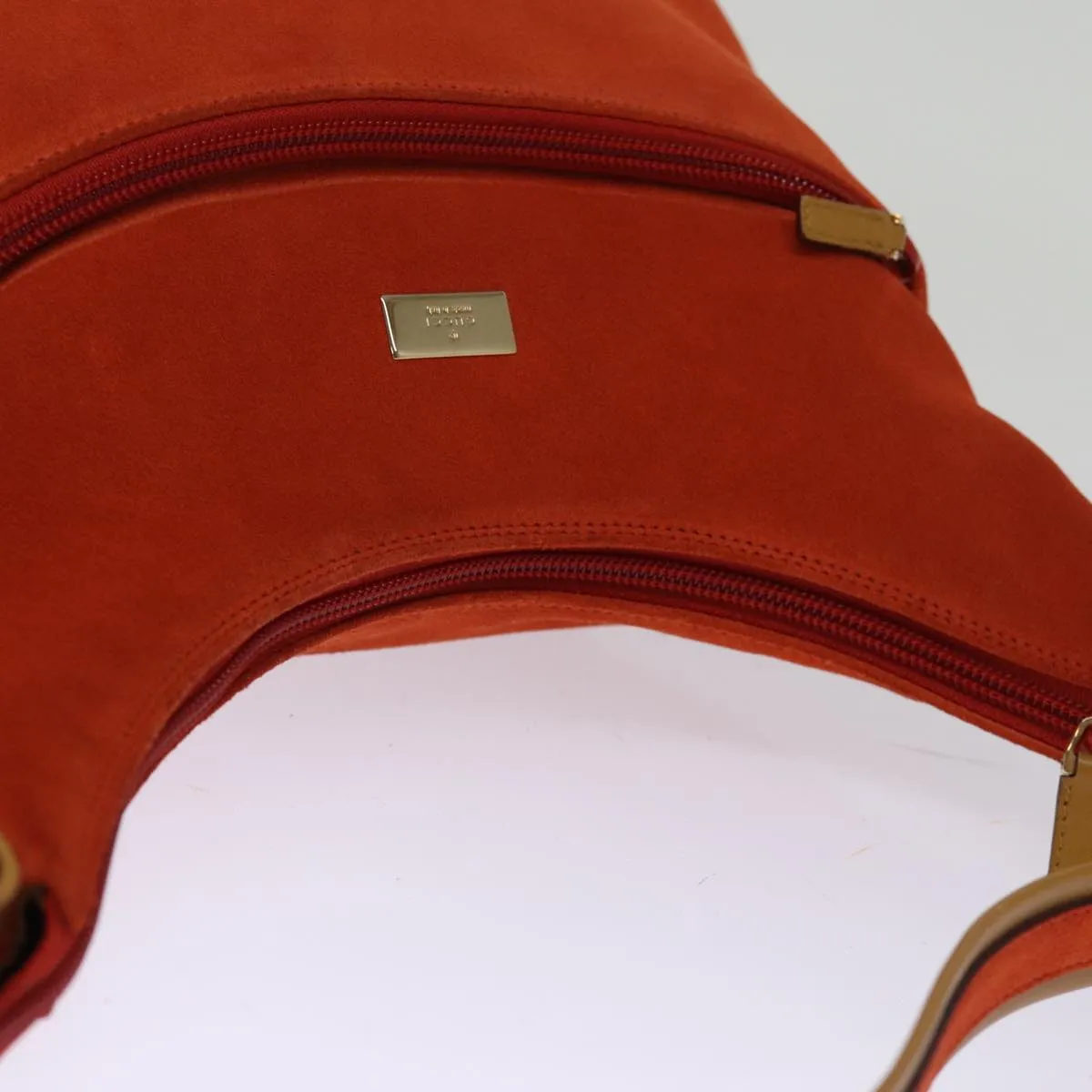 GUCCI Shoulder Bag Suede Orange 001 3386  75992
