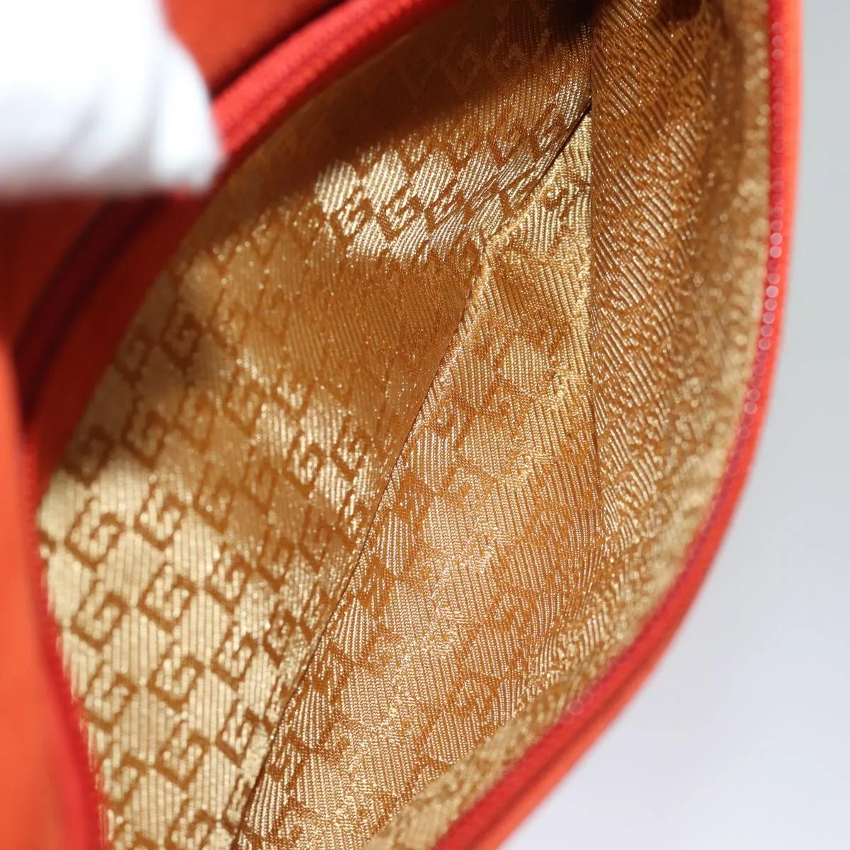 GUCCI Shoulder Bag Suede Orange 001 3386  75992